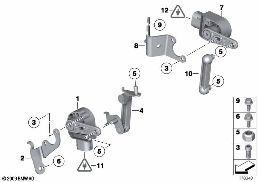 HEADLIGHT VERTICAL AIM CONTROL SENSOR diagram for BMW 5 Series F10 LCI 520d