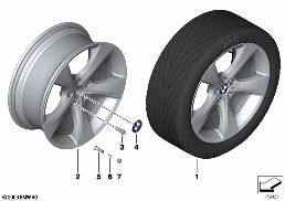 BMW LA WHEEL, STAR SPOKE 311 diagram for BMW 5 Series F10 LCI 530d