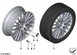 BMW LA WHEEL CROSS SPOKE 312 diagram for BMW 5 Series F10 LCI 530d