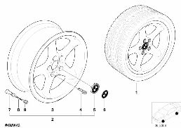 ROUND-SPOKE STYLING (STYL.18) diagram for BMW 5 Series E39 528i