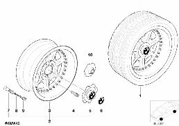 7-SPOKE COMPOSITE WHEEL (STYL.19) diagram for BMW 5 Series E39 528i