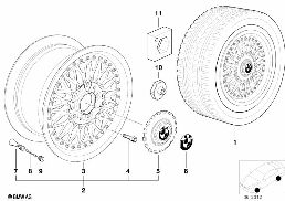 CROSS-SPOKE,COMPOSITE WHEEL (STYL.5) diagram for BMW 5 Series E39 528i