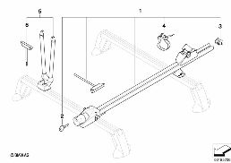 RACING BIKE RACK diagram for BMW 1 Series E81 116i 1.6