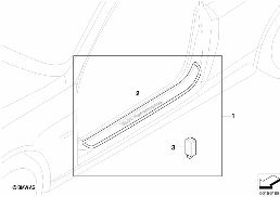 BMW PERFORMANCE DOOR SILL MOLDINGS diagram for BMW 1 Series E81 116i 1.6