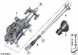 ELECTRON.STEER. COLUMN ADJ./ADD-ON PARTS diagram for BMW 5 Series F10 LCI 525d