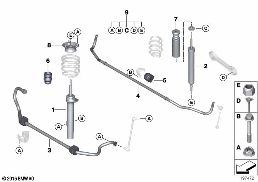 SINGLE PARTS FOR M SPORT SUSPENSION diagram for BMW 1 Series E81 116i 1.6