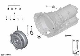 GA8HP45Z TORQUE CONVERTER/SEAL ELEMENTS diagram for BMW 5 Series F10 LCI 528i