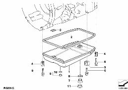 A5S310Z OIL PAN diagram for BMW 5 Series E39 528i