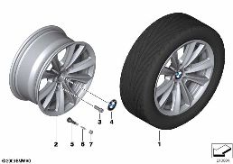 BMW LA WHEEL V-SPOKE 236 - 17'' diagram for BMW 5 Series F10 LCI 530d