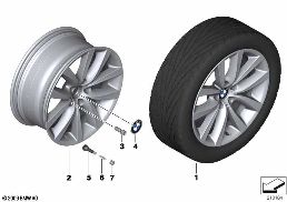 BMW LA WHEEL V-SPOKE 331 - 19'' diagram for BMW 5 Series F10 LCI 530d
