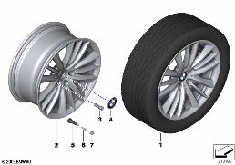 BMW LA WHEEL W-SPOKE 332 - 19'' diagram for BMW 5 Series F10 LCI 530d