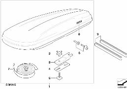 ROOF BOX diagram for BMW 1 Series E81 116i 1.6