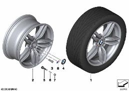 BMW LA WHEEL M DOUBLE SPOKE 351 - 19'' diagram for BMW 5 Series F10 LCI 530d