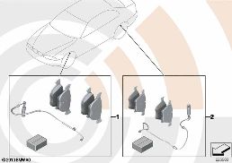 SERVICE KIT FOR BRAKE PADS / VALUE LINE diagram for BMW 3 Series E46 330Cd