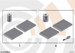 SERVICE KIT, INSPECTION I / OIL SERVICE diagram for BMW 5 Series E39 528i