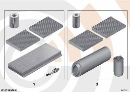 SERVICE KIT FOR INSPECTION II diagram for BMW 5 Series E39 528i