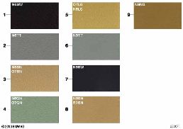 SAMPLE CHART, UPHOLSTERY COLORS, LEATHER diagram for BMW 5 Series E39 525i