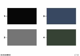 SAMPLE CHART WITH INTERIOR COLORS diagram for BMW 5 Series E39 525i