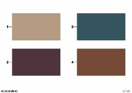 SAMPLE CHART WITH INTERIOR COLORS diagram for BMW 5 Series E39 525i