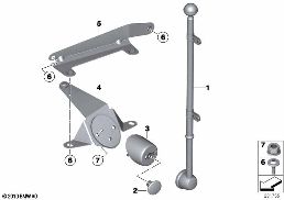 FLAG HOLDER diagram for BMW 5 Series F10 LCI 520d