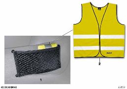 STORAGE NET, FOOTWELL, FRONT diagram for BMW 1 Series E81 116i 1.6