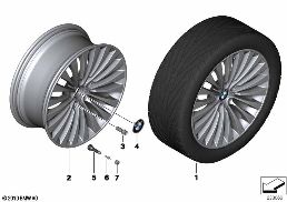 BMW LA WHEEL, MULTISPOKE 410 diagram for BMW 5 Series F10 LCI 530d