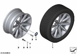 BMW LA WHEEL STAR SPOKE 365 - 18'' diagram for BMW 5 Series F10 LCI 530d