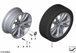 BMW LA WHEEL V-SPOKE 366 - 19'' diagram for BMW 5 Series F10 LCI 530d