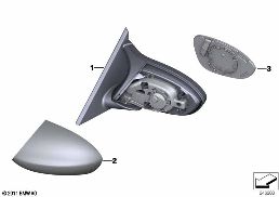 RETROFIT, M OUTSIDE MIRROR diagram for BMW 1 Series E81 116i 1.6