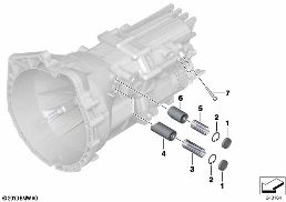 GS6-17DG SHIFT-CONTROL PARTS diagram for BMW 5 Series F10 LCI 528i