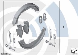 SERVICE KIT FOR BRAKE SHOES / VALUE LINE diagram for BMW 5 Series E39 528i