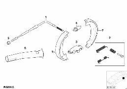 PARKING BRAKE/BRAKE SHOES diagram for BMW 3 Series E46 330Cd