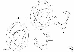 PERFORMANCE STEERING WHEEL diagram for BMW 1 Series E81 116i 1.6