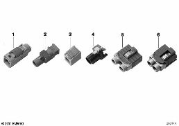 REPAIR PARTS, COAXIAL CABLE HOUSING diagram for BMW 5 Series E39 528i
