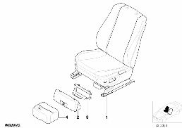 SEAT, FRONT, COMPLETE SEAT diagram for BMW 5 Series E39 528i
