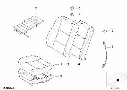 SEAT, FRONT, UPHOLSTERY AND COVER diagram for BMW 5 Series E39 528i