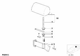 REAR SEAT HEAD RESTRAINT diagram for BMW 5 Series E39 528i