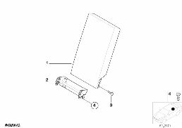 REAR SEAT CENTER ARMREST diagram for BMW 5 Series E39 528i