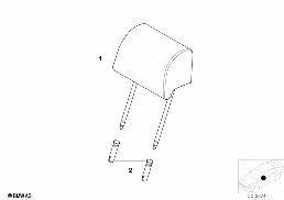 SEAT, FRONT, HEAD RESTRAINT COMFORT SEAT diagram for BMW 5 Series E39 528i