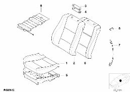 SEAT FRONT, UPHLSTRY/COVER, COMFORT SEAT diagram for BMW 5 Series E39 528i