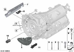 GEARBOX MOUNTING PARTS diagram for BMW 5 Series F10 LCI 528i