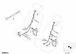 ELECTR.ADJUST.STANDARD SEAT WIRING SET diagram for BMW 5 Series E39 528i