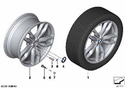 BMW LA WHEEL M DOUBLE SPOKE 434 - 20'' diagram for BMW 5 Series F10 LCI 530d
