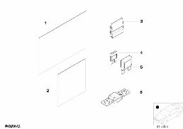SINGLE COMPONENTS FOR FUSE BOX diagram for BMW 5 Series E39 528i