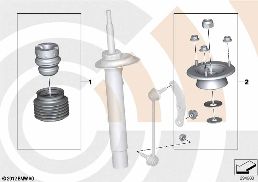 REPAIR KITS FOR SHOCK ABSORBERS, REAR diagram for BMW 5 Series E39 528i