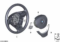 STEERING WHEEL AIRBAG MULTIFUNCTIONAL diagram for BMW 5 Series F10 LCI 525d