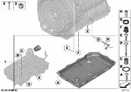 GA8HP45Z SHIFT SHAFT diagram for BMW 5 Series F10 LCI 528i
