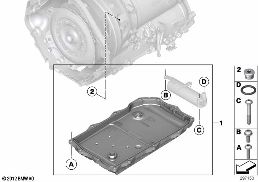 GA8HP45Z O-RING, HYDRAULIC FLUID TANK diagram for BMW 5 Series F10 LCI 528i