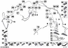BRAKE PIPE, FRONT diagram for BMW 5 Series F10 LCI 528i