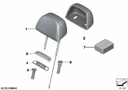 SEAT, FRONT, HEAD RESTRAINT diagram for BMW 5 Series F10 LCI 525d